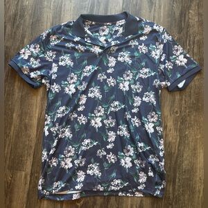 Abercrombie & Fitch Floral Soft AF AirKnit Polo (L Tall)